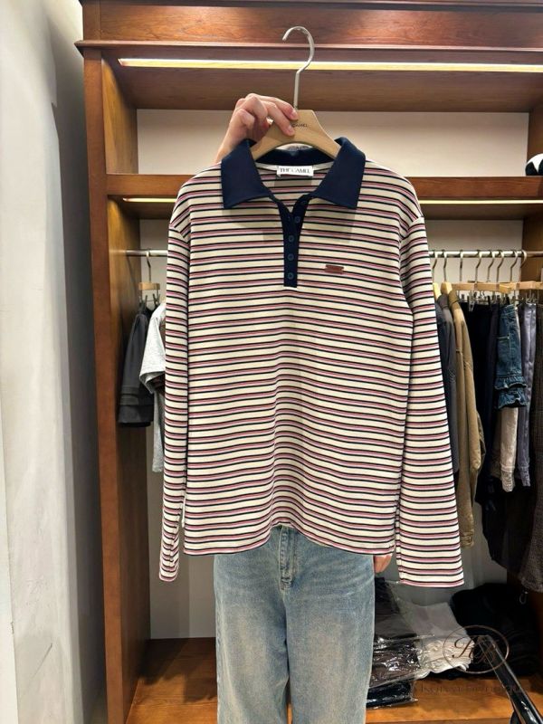 Fw284 秋季 條紋厚磅polo杉 