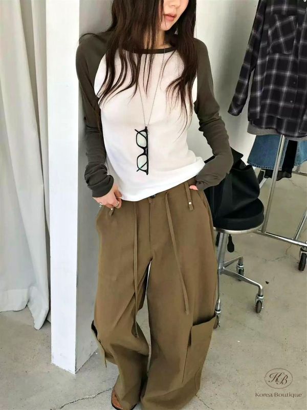 FW2615 秋季 撞色長袖上衣 