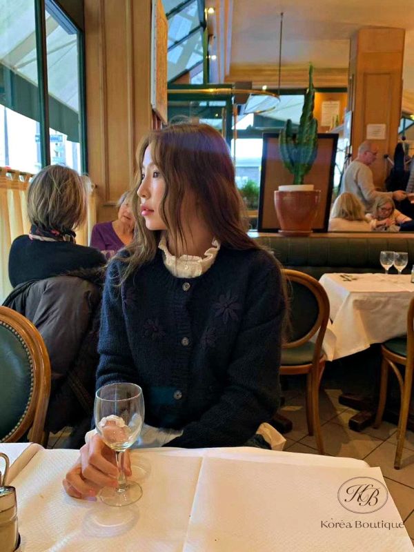 Fw385 秋季 立體小花羊毛衫 