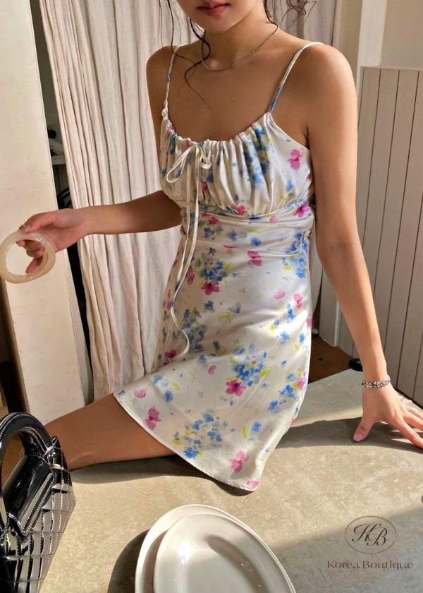 SS478 春季 花卉細肩帶背心洋裝 