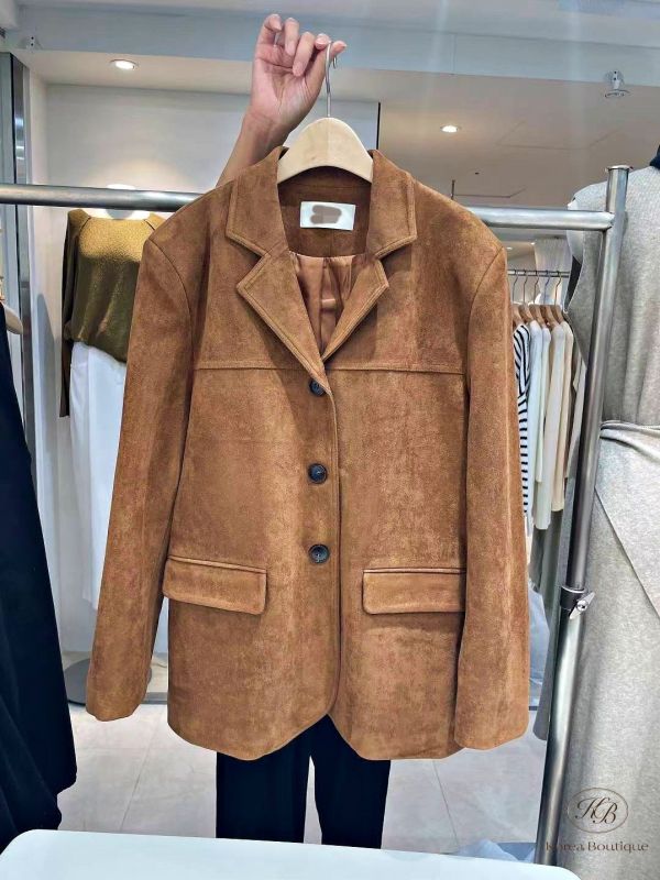 Fw364 秋季 麂皮西裝外套 