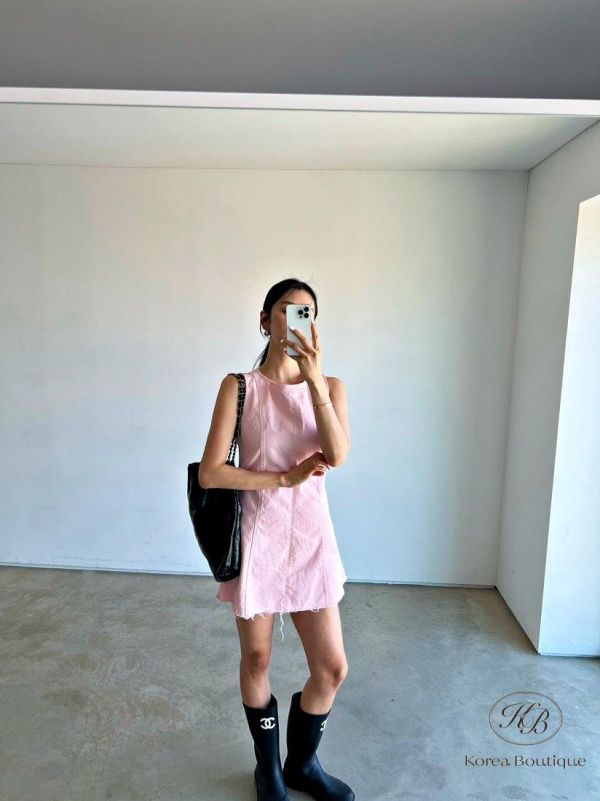 SS181 春季 丹寧背心洋裝 