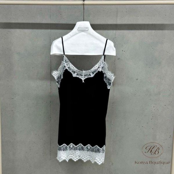 SS193 春季 設計家的拼色蕾絲長版上衣 可當洋裝 