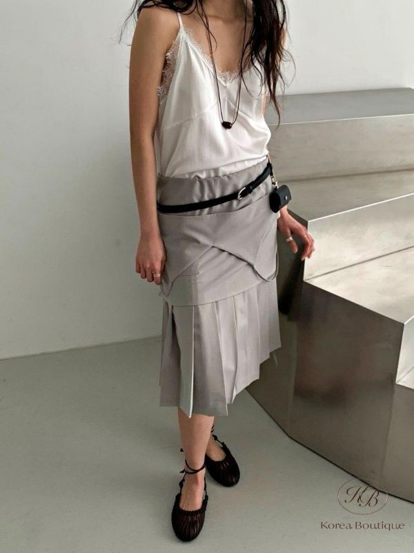 SS378 春季 圍裙兩件式設計洋裝 好時髦 