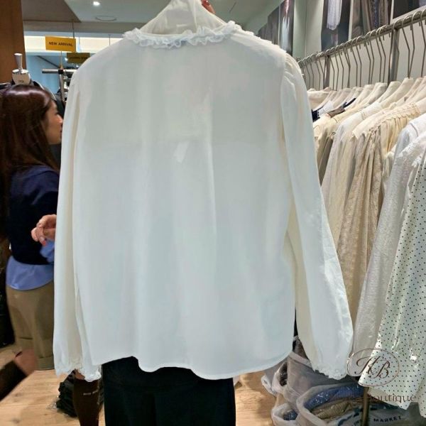 FW2724 秋季 波浪花邊上衣 