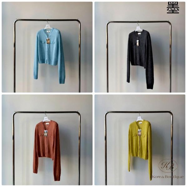 SS265 春季 很美的薄針織口袋外套 