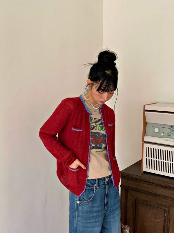 Fw170 秋季 撞色開襟衫 這件會不會太可愛 