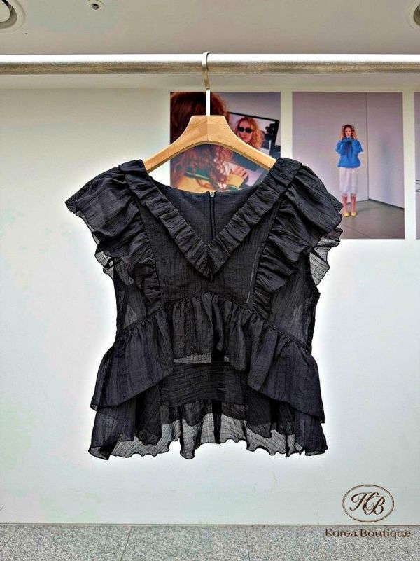 SS289 春季 好美飄逸波浪上衣 