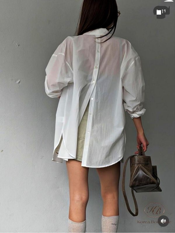 SS359 春季 質感後排釦襯衫 