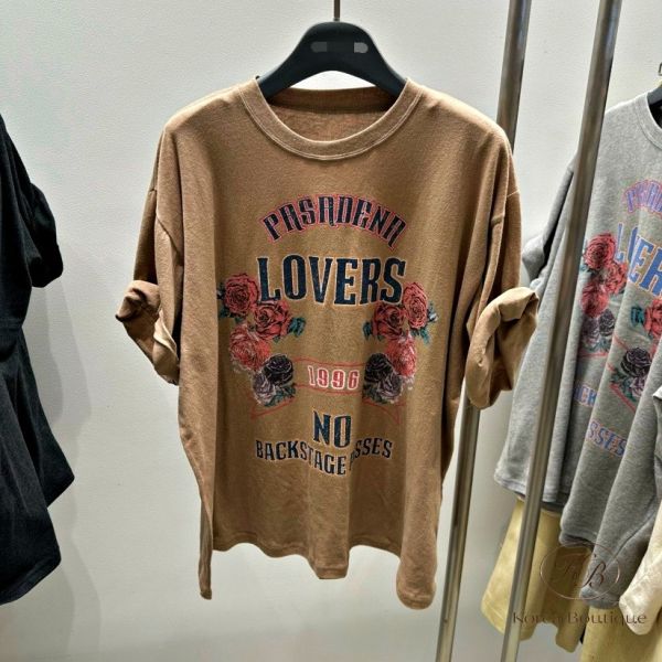 FWKR03 冬季 加絨玫瑰 搖滾tee 