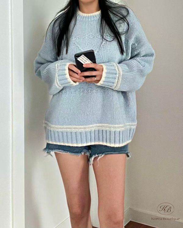 SS03 冬季 車線小巧思的針織衫 