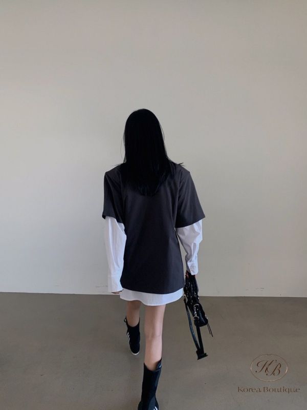 Spr43 春裝 可愛墨鏡狗狗上衣 