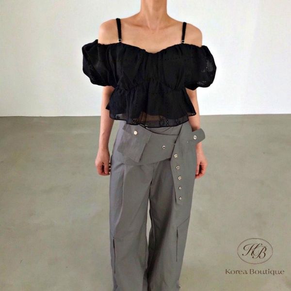 SS428 春季 肩帶小性感上衣 