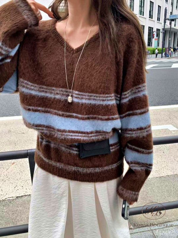 Fw358 秋季 馬海毛手袖設計毛衣 