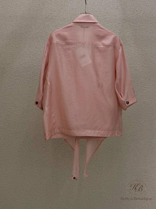 KR2606 夏季 絲綢緞面好美的外套 