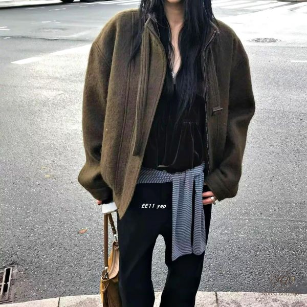 FWKR81 冬季 立領毛料外套 