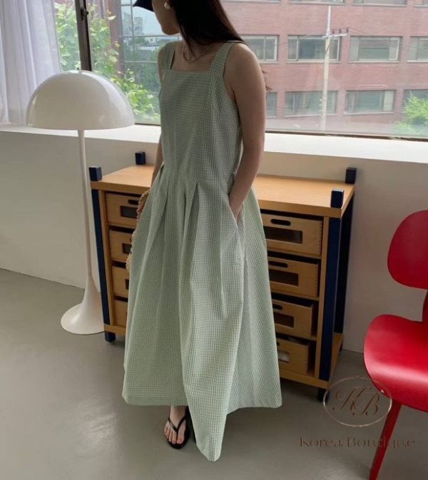 Sv49 夏裝 格紋洋裝 