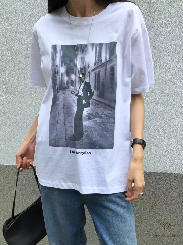 Fw60 秋季 時髦人像tee 