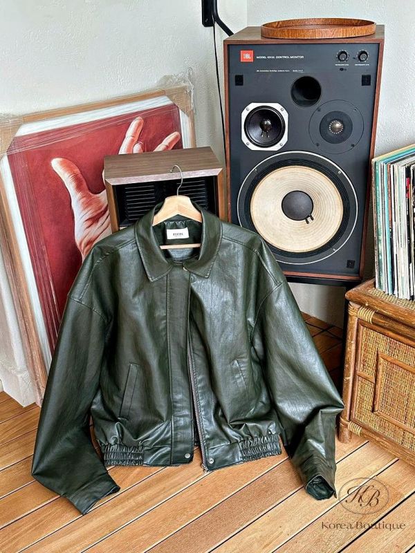 SS131 春季 簡約棒球外套皮衣 