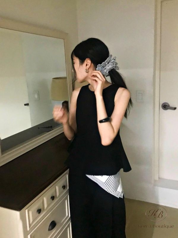 SS497 春季 質感很美的魚尾背心套裝 