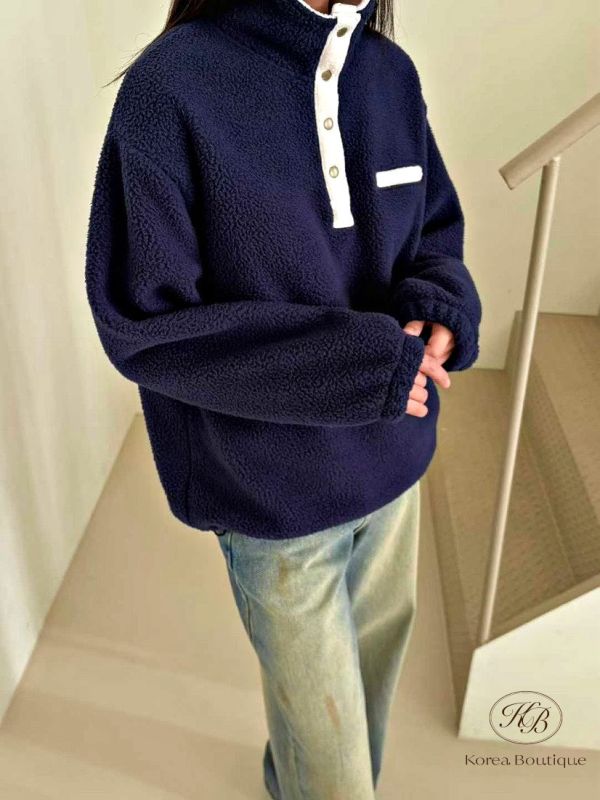 FWKR10 冬季 排扣羊羔毛上衣 