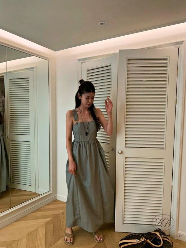 SS594 夏季 好美的吊帶長裙 