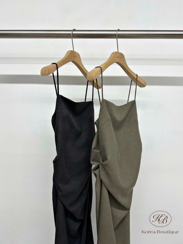 Fw227 秋季 抓皺背心洋裝 