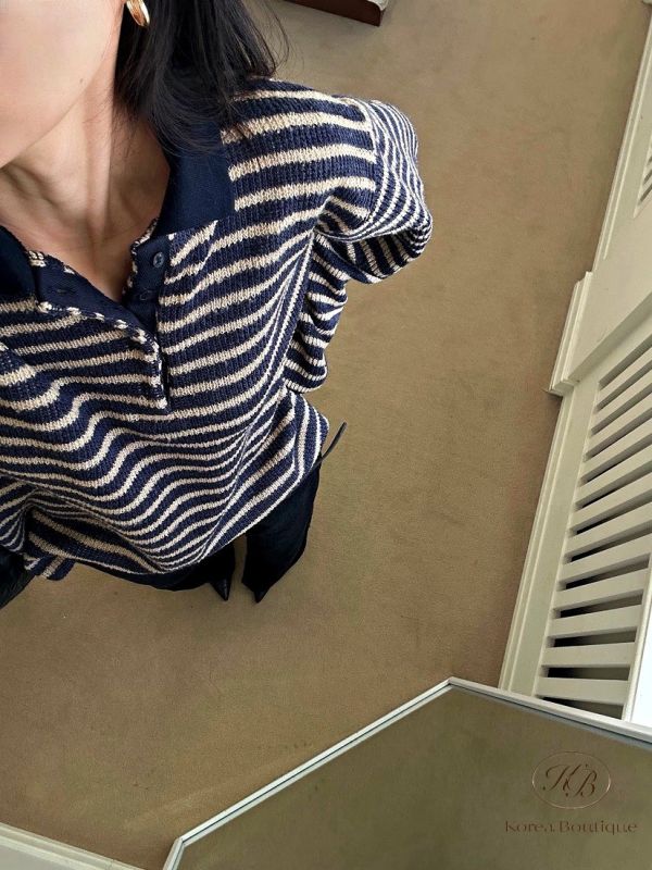 FWKR21 冬季 條紋長版上衣 