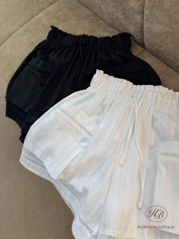 Kr104 法國女孩雕花口袋褲 