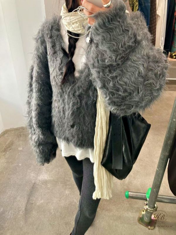 Fw408 秋季 捲捲毛 外套 