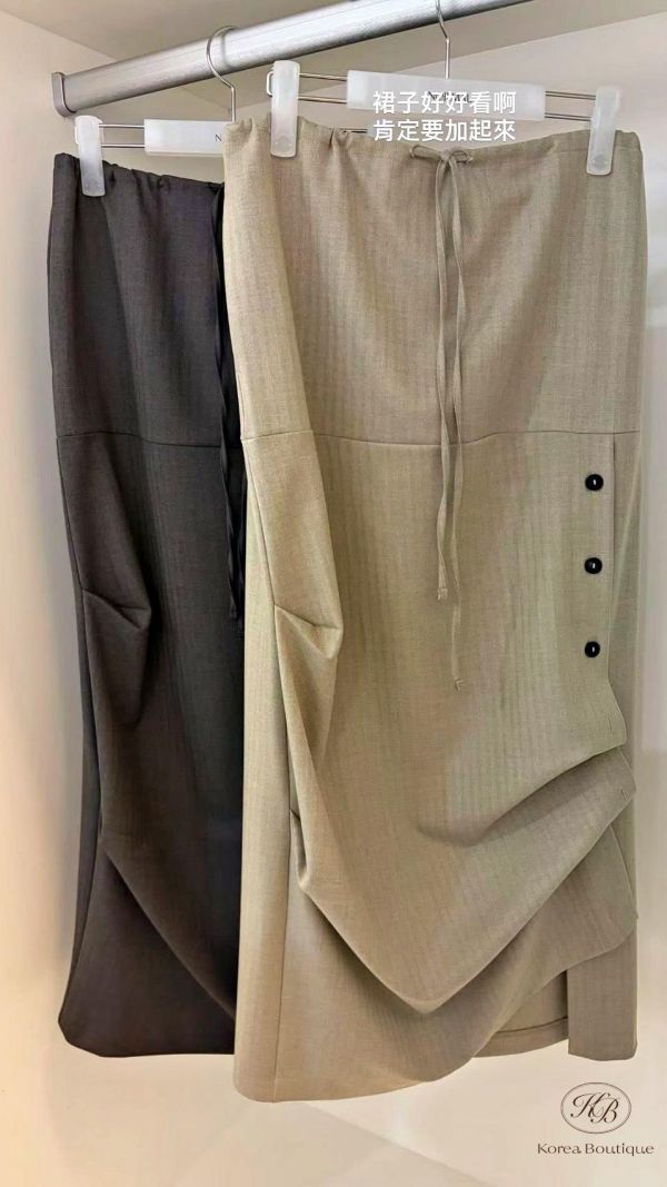 SS281 春季 時髦皺摺半身裙 