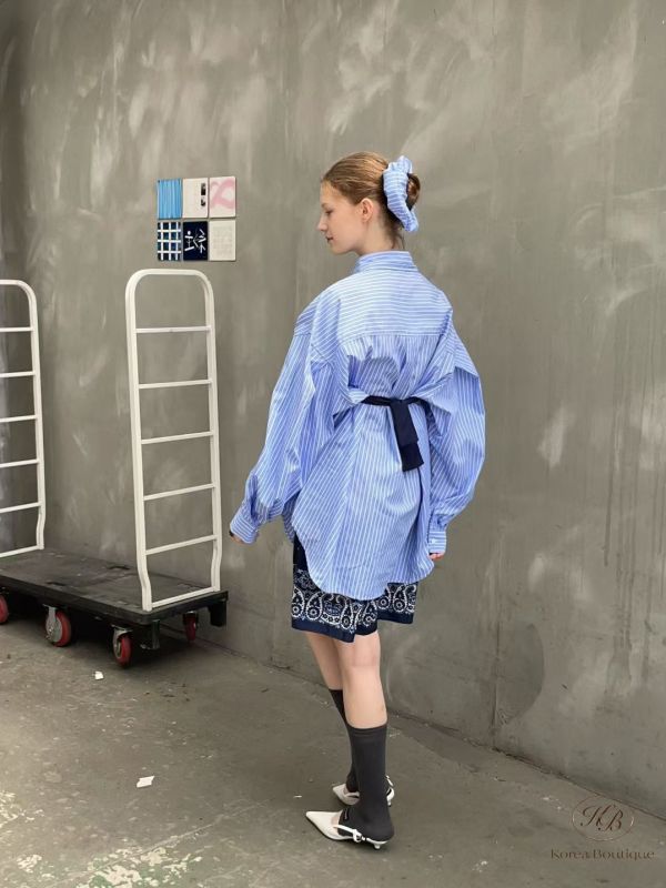 Fw78 秋季 襯衫附上同布料髮圈 