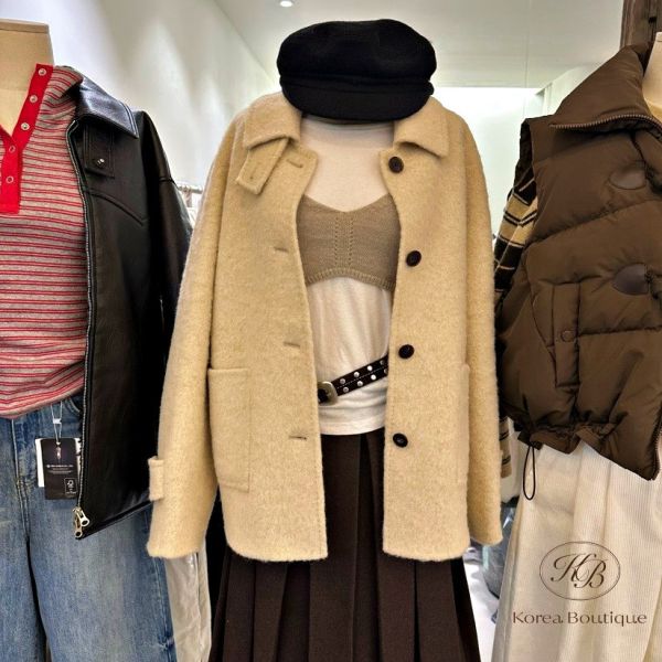 Fw494 冬季 QQ毛質感羊毛大衣 