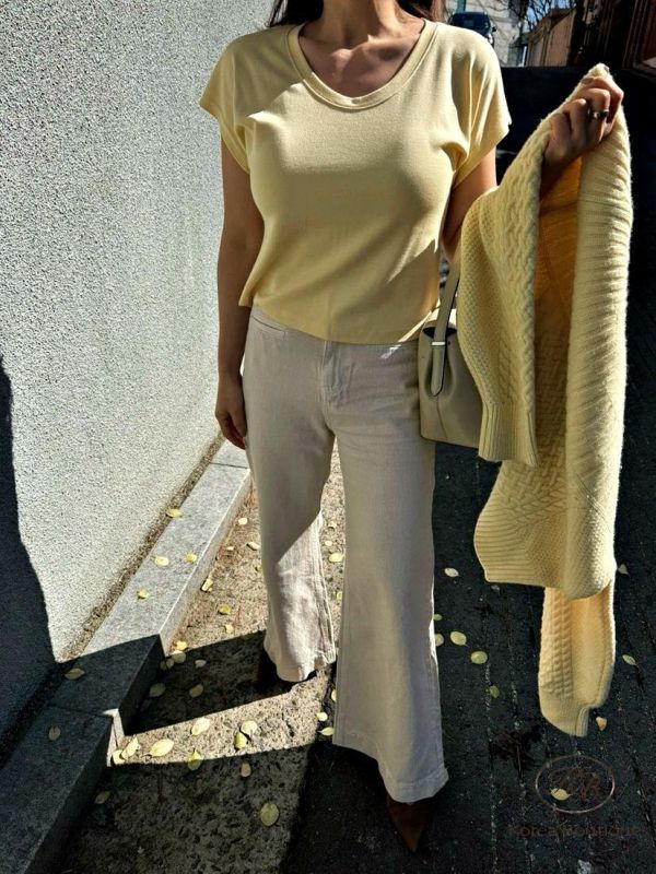 SS245 春季 顏色春天好看的版型牛仔褲 