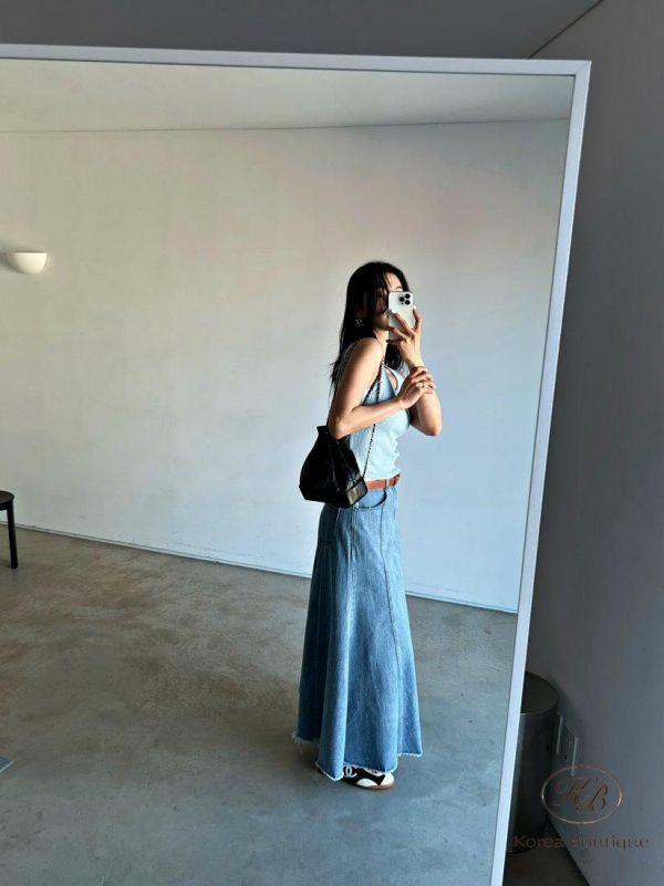 SS251 春季 傘狀牛仔裙 