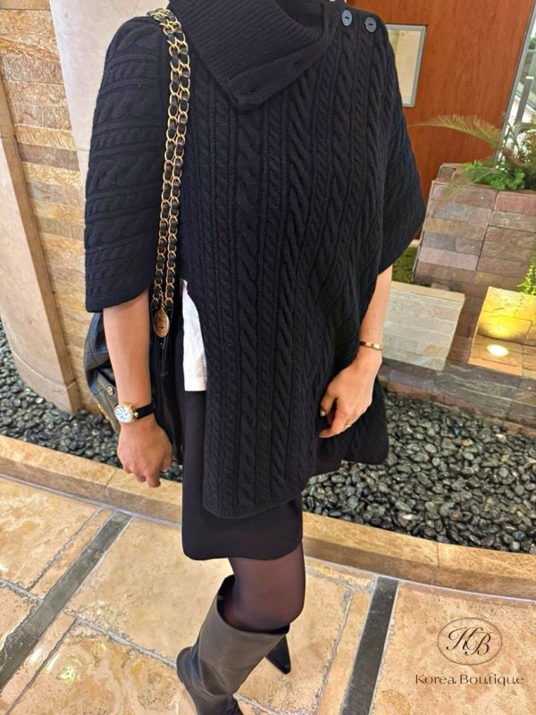 FWKR53 冬季 高領披肩 