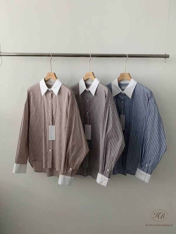 Fw18 秋季 Mix 條紋配色襯衫 