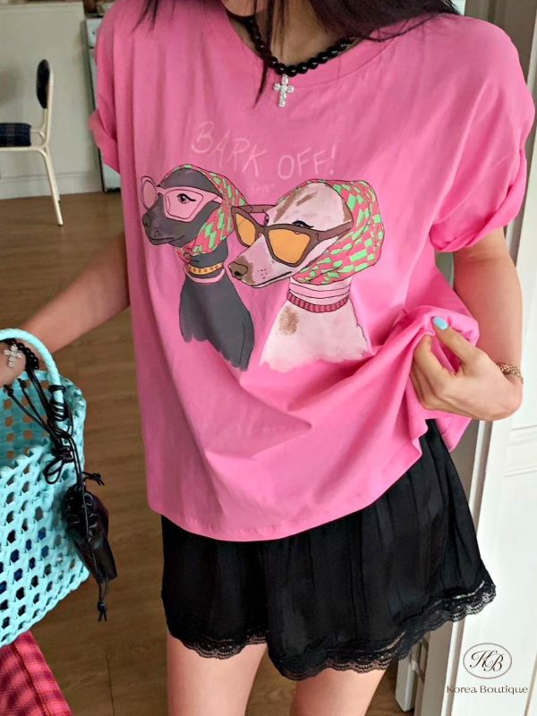 SS459 春季 墨鏡狗狗tee 