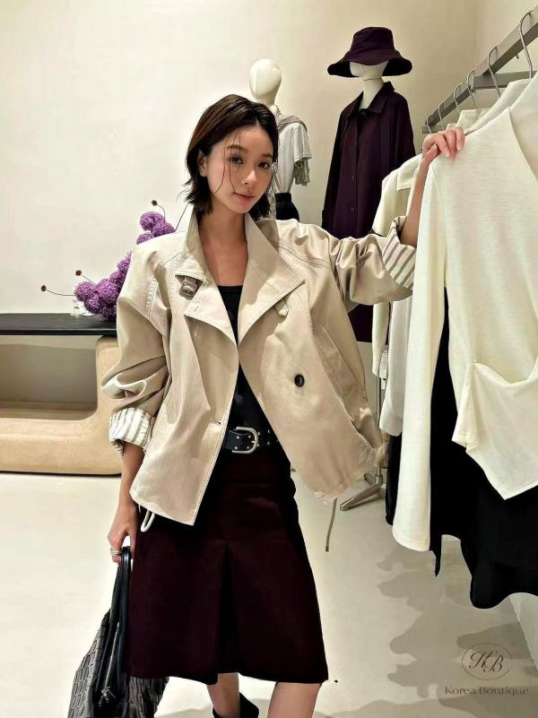 FW2660 秋季 內裡也好看的風衣外套 
