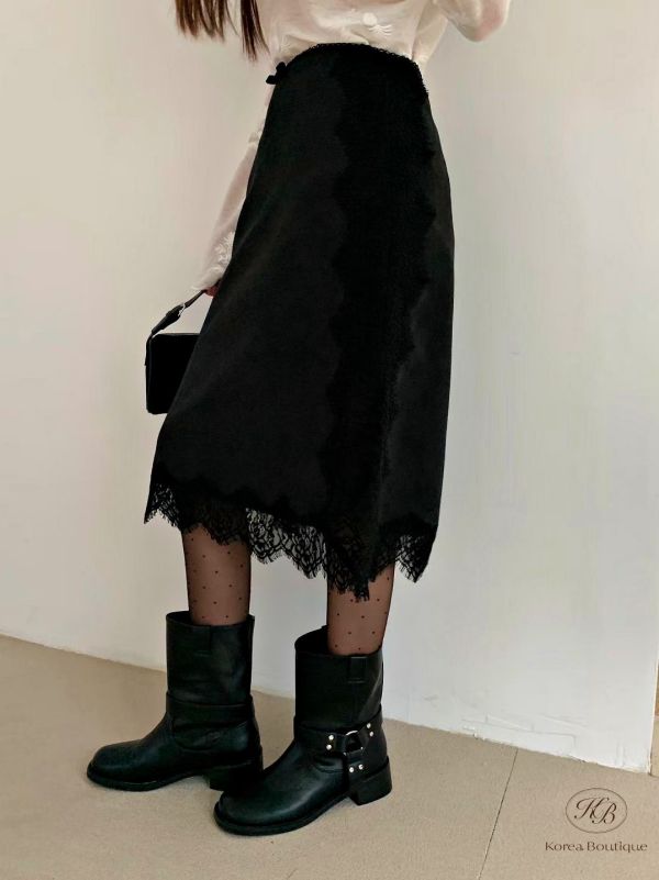 FWKR71 冬季 蕾絲半身裙 