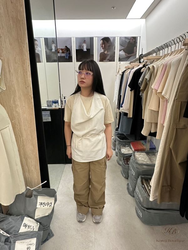 Kr56 夏裝 率性百搭多口袋工裝褲 