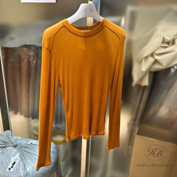 Fw143 秋季 糖果色的彈性薄tee 
