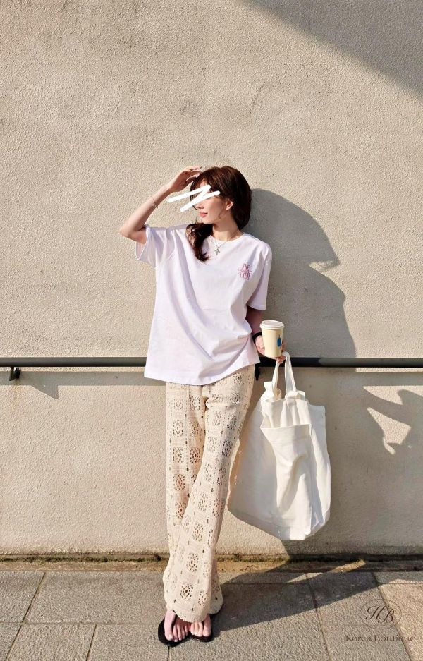 SS374 春季 男友風字母tee 