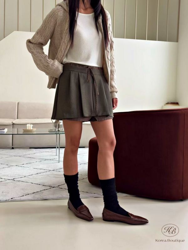 FWKR96 冬季 褲頭條紋設計褲裙 