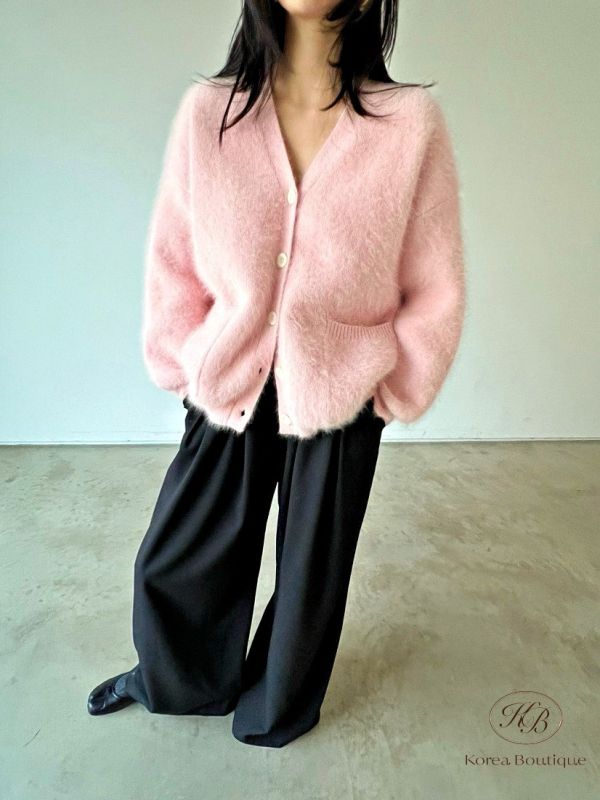 FWKR17 冬季 馬海毛柔和質感開襟外套 