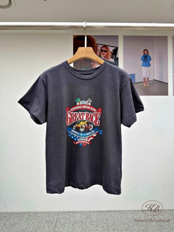 SS174 春季 美式風可愛水洗棉tee 