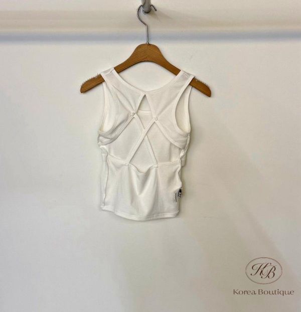 SS107 春季 方領抓皺bra top 