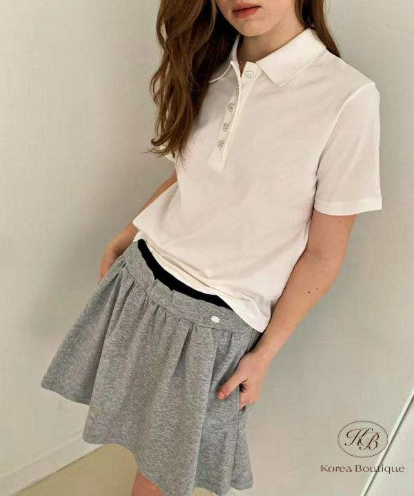 SS313 春季 花花鈕扣polo衫 