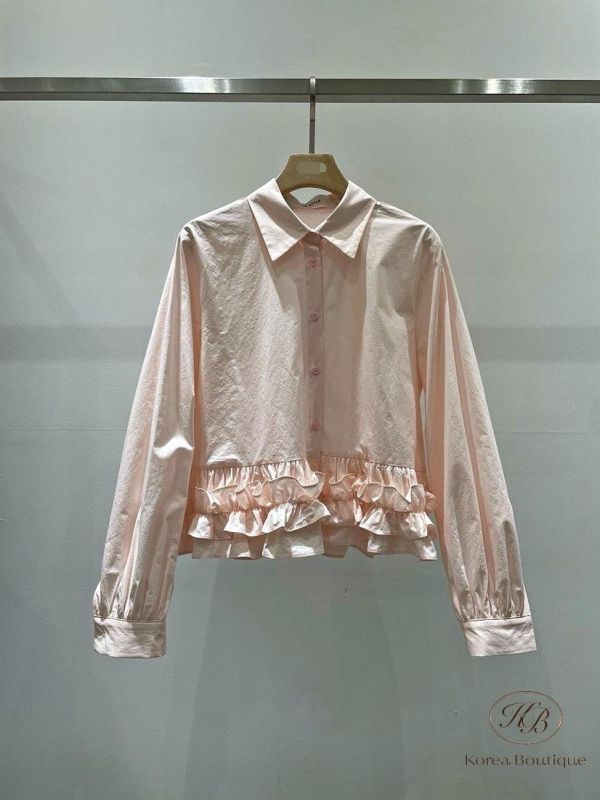 SS92 春季 下擺波浪造型襯衫 