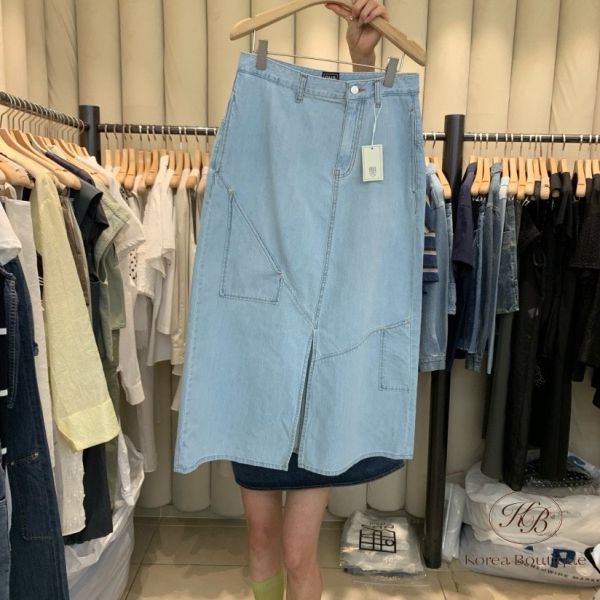 Kr03 夏裝 設計感牛仔背心套裝 